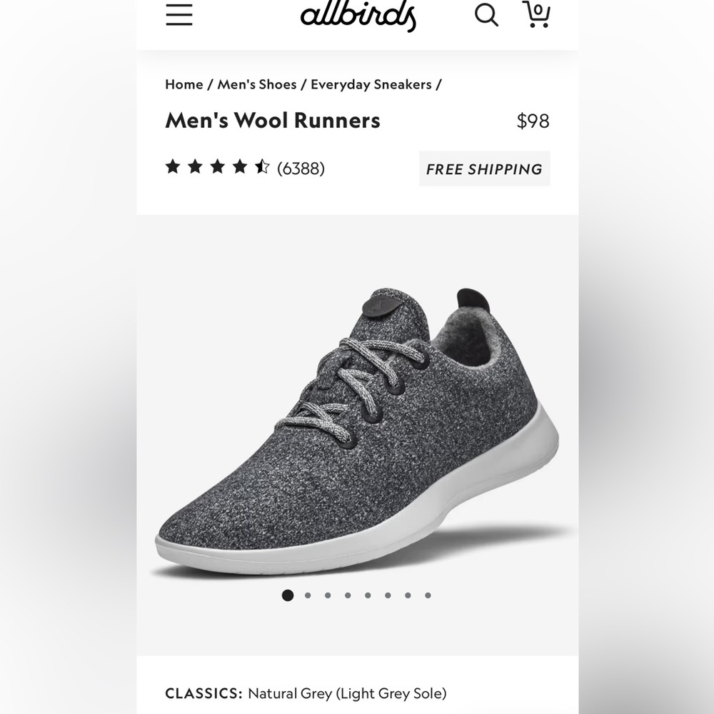 Allbirds Mens Wool Runners